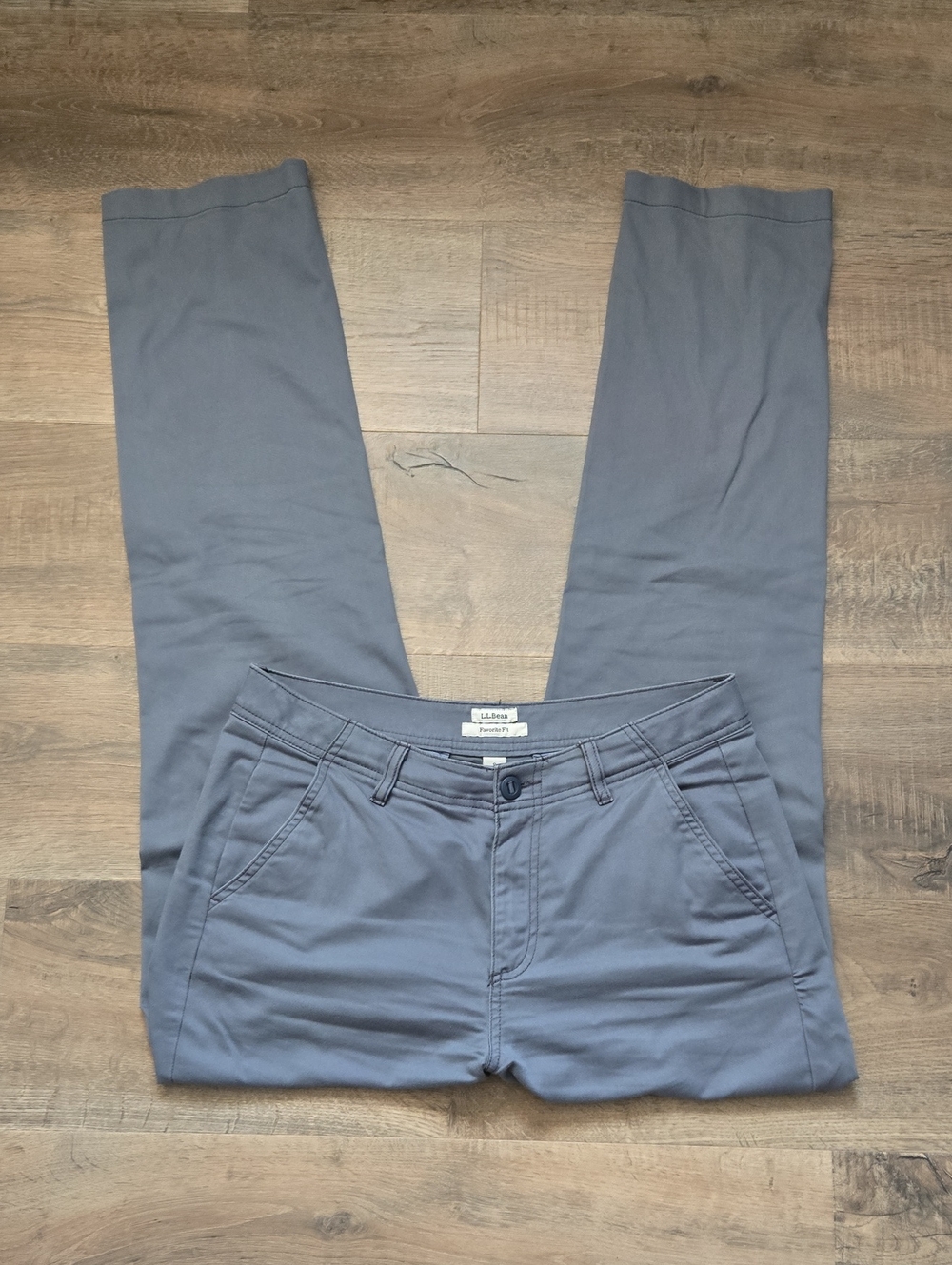 LL Bean Favorit Fit Chino Blue/Grey 8 MT Women's